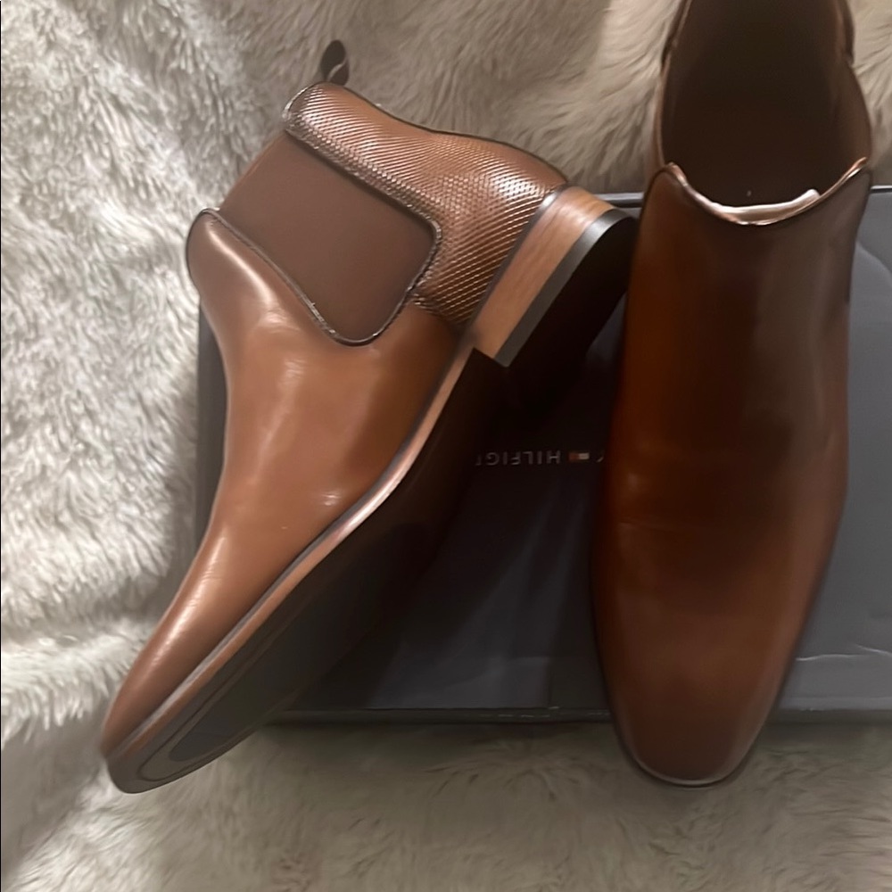 Tommy Hilfiger Men's Brown Leather Chelsea Boots